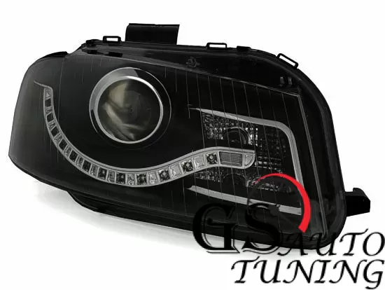 Кристални фарове за Audi A3 Dayline (2003-2008) - черни